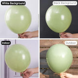 Sage Green Balloons 52Pcs 12 Inch Dusty Green for Birthday & Baby Shower Decor