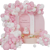 100pcs Pink & White Balloon Garland Set for Party, Baby Shower, or Wedding