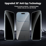 2+2 Pack For Iphone 17 Air Privacy Screen Protector With Camera Lens Protector, Anti Spy Tempered Glass Protection Film With Easy Installation Frame, 9H Hardness, Scratch Resistant, Case Friendly