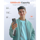 Portable Charger 3 In 1, 10000Mah Power Bank Built In Cable And Ac Wall Plug 65W, Phone Battery Pack Fast Charging 35W Max, Usb C Travel Chargers For Iphone 16 15 Series, Samsung, Macbook, Laptop