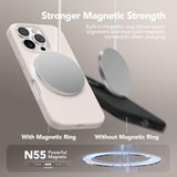 iPhone 16 Pro Max Magnetic Silicone Case with Screen & Camera Protector Stone