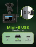 Mini USB Mini-B Dash Cam Power Cord Left Angle Charging Cable Dash Camera Car Charger for Rexing V1V1P ProV -13FT/4M