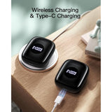 Wireless Earbuds, Bluetooth Earbuds Headphones Bass Stereo, Ipx7 Waterproof Ear Buds With Mic Led Display, In Ear Earphones, 78H Playtime For Smartphone Laptop Pad Sports Workout,Dark Blue