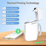 Bluetooth Label Maker Machine With Tape, Portable Mini Label Printer Wireless Thermal Handheld Sticker Makers Mini Label Makers With Multiple Templates For Organizing Office Home School(White)