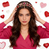 Valentines Day Headbands For Women Xoxo Heart Headbands Multi Layer Crystal Hairbands Valentines Costume Headwear Hair Accessories Gifts For Her (Xoxo Heart)