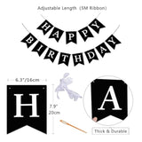 Happy Birthday Banner, Black Happy Birthday Decorations Birthday Sign For Birthday Party Backdrop Decor, Black Happy Birthday Sign Party Hanging Supplies For Girls Boys And Women