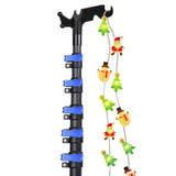 Carbon Fiber Christmas Light Pole Hanger Tool Tree, 4.7 To 24Ft Telescopic Extension Pole With Utility Hook For Holiday Light Installation, Multi Purpose Pole With Universal Thread Lightweight
