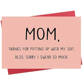 Decolove Sorry I Swear So Much Funny Mother'S Day Card, Mothers Day Card For Mom, Card For Mom