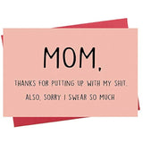 Decolove Sorry I Swear So Much Funny Mother'S Day Card, Mothers Day Card For Mom, Card For Mom