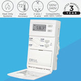 Elv4 Line Voltage Programmable 5-2 Day Thermostat; 1 Heat, Line Voltage Only