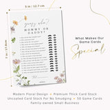 Guess Who Mommy Or Daddy Baby Shower Game, Fun Baby Shower Games For Boy Or Girl, Gender Neutral, 50 Pack, Wildflower