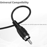 Rca Extension Cable, 2 Pack 15Ft Audio Video Rca Male To Female Cord For Speak