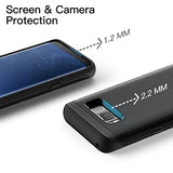 Shockproof Case for Samsung Galaxy S8, Dual Layer Protective Phone Cover with Shock-Absorption (Black)