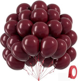 50 Pcs Burgundy & Maroon Balloons 12 Inch for Birthday, Wedding & Parties