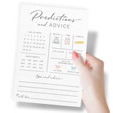 Baby Predictions & Advice Cards For New Parents – Baby Shower Game, Wishes For Mommy & Daddy, Gender Reveal Boy Or Girl, Modern Minimal Design, 30 Cards