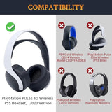 Cooling-Gel Replacement Earpads Cushions For Sony Playstation 5 Pulse Ps5 3D Wireless Headset, Ear Pads Cushions With Noise Isolation Foam - Black