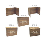 Rustic Wooden Card Box 12X9X7 Inch Gift Card Box For Wedding Birthday Baby Shower Graduation Party