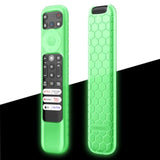Fintie Protective Case for 2023 TCL RC813 FMB1 / RC902V FMR1 / RC923 Voice Remote, Light Weight Anti Slip Shockproof Silicone Cover for TCL Q6 Q7 QM8 S4 S3 Series Google TV Remote Control, Green Glow