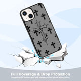 Blessed Cross Phone Case Compatible With Iphone 13/14 (6.1 Inch) - Shockproof Tpu Protective Cover With Jesus Cross For Men, Women, And Girls Black