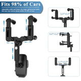 Car Phone Mount for Rearview Mirror Rotatable Retractable 4-7 Inch Phones