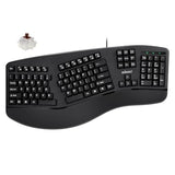 Easytouch 150 Ergonomic Wired Mechanical Keyboard With Cherry Mx Brown Switches, Integrated Palm Rest, Dedicated Copilot Ai Hotkey, Full-Sized Layout With Numeric Pad For Comfortable Typing