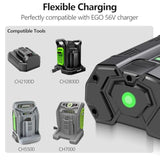 5.0Ah 56V Replacement Battery For Ego 5000Mah Lithium-Ion Battery Model Ba2800 Ba2800T Ba4200 Ba1400 Bat1400T Ba5600T Lithium-Ion Compatible With Ego 56V Power Tools