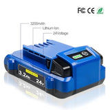 3.2Ah Replacement For Kobalt 24V Battery Lithium Ion Batteries Kb524-03 Kb424-03 Kb224-03 Kb124-03 Compatible With Kobalt 24V Cordless Tool?2Pack?