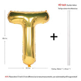 Letter Balloons 40 Inch Giant Jumbo Helium Foil Mylar For Party Decorations Gold T