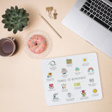 Mental Health Awareness Daily Reminder Inspirational Quotes Mouse Pad 9.4 X 7.9 Inch, Motivational Non-Slip Rubber Mat Mousepad For Desk Decor, Office Supplies Gift For Computer Laptop Women Men