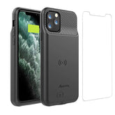 Alpatronix Battery case for iPhone 11 Pro Battery Case, 4200mAh Slim Portable Protective Extended Charger Cover with Wireless Charging Compatible with Apple Pay, CarPlay - BXXI Pro - (Black)