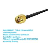 Wifi Booster Antenna With Rp-Sma Male Connectorwithout Pin,2.4Ghz Magnetic Base 10Ft Extension Cable For Wireless Cctv Security Camera Video System Nvr Dvr Surveillance Recorder,Black