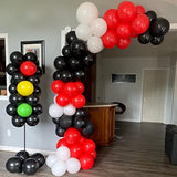Race Car Balloon Garland Kit: Checkered Flag Party Decorations