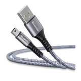 Mini Usb Cable 6 Ft, Mini Usb Charger 2.0 Type A To Mini 5 Pin B Cable Compatible With Gopro Hero 3+, Ps3 Controller, Cell Phones, Mp3 Players, Satnav, Dash Cam, Digital Camera Etc