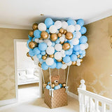 Baby Blue Latex Balloons (105 Pcs): Baby Shower, Birthday Party Decor