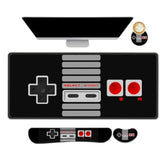 Large Gaming Mouse Pad, Keyboard Wrist Rest Pad & Wrist Support Mousepad Set, Stitched Edge, Extended, Non-Slip Base, Memory Foam Desk Mat, Black Game Console