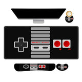 Large Gaming Mouse Pad, Keyboard Wrist Rest Pad & Wrist Support Mousepad Set, Stitched Edge, Extended, Non-Slip Base, Memory Foam Desk Mat, Black Game Console