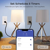 Smart Wifi In-Wall Outlet, White, 4 Pack 2 Smart Outlets Per Plug, Compatible With Alexa & Google Home, Tamper Resistant, Fire Resistant, App & Voice Control, Requires 2.4Ghz Wifi