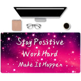 Large Extended Mouse Pad With Superior Micro-Weave Cloth, Inspirational Quote Mouse Pads For Desk,Waterproof Non-Slip Rubber Base Mousepad Desk Mat For Office/Home/Desktop,Pink Mouse Pad For Women