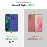 Heavy Duty Case for Moto G Stylus 2025 and 2026 Models, Purple Color