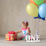 One Wooden Letter Sign For First Birthday, Anniversary, Baby Shower Party Table Decoration – By ?White)