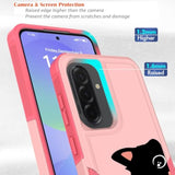 Samsung Galaxy A37 5G Case with Pink Cat Ear Design, Heavy Duty Protection, Rugged Hard Armor, Drop Proof, Shock Absorbing, Anti Slip, Compatible with Samsung Galaxy A37 5G