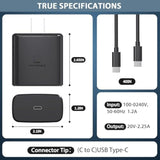 2Pack 45W Charger For Samsung Super Fast Charger Type C, Usb C Super Fast Charging For Samsung Galaxy S23 Ultra/S23/S23+/S22/S22 Ultra/S22+/Note 20/S20/S21, Galaxy Tab S7/S7 Galaxy A, Pps Charger