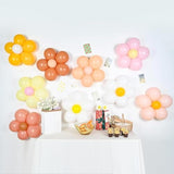 16 Set Daisy Flower Balloons Diy Kit,Boho Daisy Balloons Party Decorations For Birthday Baby Shower Wedding Anniversary Groovy Fairy Retro Hippie Theme Decor