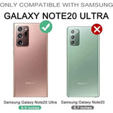 For Galaxy Note 20 Ultra Case With Screen Protector Clear Electroplated Metal 360 Full Body Rugged Protective Shockproof Hard Cover Heavy Duty Defender Bumper For Samsung Note 20 Ultra 5G Pink