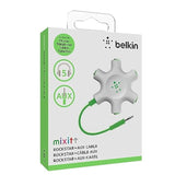 Belkin Rockstar 5-Jack Multi Headphone Audio Splitter (Light Green) - Headphone Splitter Designed To Connect Up To 5 Devices For Classrooms, Audio Mixing & Shared Experiences - For iPhone, iPad & More