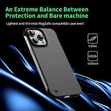 Slim Borderless For Iphone 16 Pro Phone Case 6.3"(2024) Ultra-Thin Lightweight Frameless Matte Hard Pc Cover Case With Pull Ring Shockproof Non Slip Rope,Suppor Wireless Charging-Black