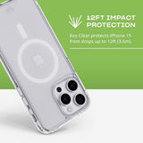 Evo Clear Case for iPhone 15 Pro Max - Compatible with MagSafe - Impact Protection Case - Clear