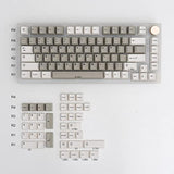121 Keys White Gray Keycaps Cherry Profile Doubleshot Keycap Suitable For 61/6