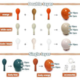 99pcs Dusty Blue Orange Balloon Arch Kit for Boho Baby Shower & Party Decor