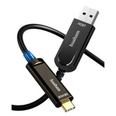 Usb A To Usb C Fiber Optic Cable 50Ft, 10Gbps Usb 3.2 Gen2 Usb C Cable, Ultra Slim & Long Distance Type C Cable With Germany Siliconline Chip For Logitech 4K Camera,Vr/Ar,Video Conference